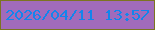 文字の大きさ：3、枠の色：7c7421、背景の色：a16bbb、文字の色：1285ec 無料ブログパーツのブログ時計