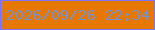 文字の大きさ：5、枠の色：7c75fa、背景の色：e67800、文字の色：788fc7 無料ブログパーツのブログ時計