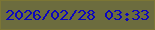 文字の大きさ：4、枠の色：7c7634、背景の色：6c6c3e、文字の色：0c06be 無料ブログパーツのブログ時計