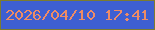 文字の大きさ：3、枠の色：7c7c2f、背景の色：3e5fd2、文字の色：ef8c65 無料ブログパーツのブログ時計
