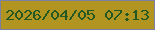 文字の大きさ：4、枠の色：7c7ea5、背景の色：b29521、文字の色：245823 無料ブログパーツのブログ時計