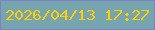 文字の大きさ：1、枠の色：7c81c5、背景の色：76a5af、文字の色：fcd005 無料ブログパーツのブログ時計