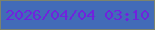 文字の大きさ：5、枠の色：7c836c、背景の色：426bb8、文字の色：7023dd 無料ブログパーツのブログ時計