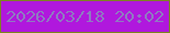文字の大きさ：5、枠の色：7c8422、背景の色：b018dd、文字の色：8f7ac1 無料ブログパーツのブログ時計
