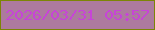 文字の大きさ：2、枠の色：7c8505、背景の色：ad7a9e、文字の色：c744d7 無料ブログパーツのブログ時計