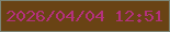 文字の大きさ：5、枠の色：7c8576、背景の色：694314、文字の色：b4317c 無料ブログパーツのブログ時計