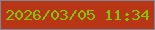 文字の大きさ：4、枠の色：7c8996、背景の色：b83516、文字の色：82c607 無料ブログパーツのブログ時計