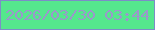 文字の大きさ：1、枠の色：7c8dc7、背景の色：55e78d、文字の色：9b97cb 無料ブログパーツのブログ時計