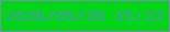 文字の大きさ：5、枠の色：7c8eb3、背景の色：00d616、文字の色：469bab 無料ブログパーツのブログ時計