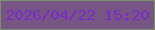文字の大きさ：1、枠の色：7c8f6b、背景の色：775684、文字の色：792bca 無料ブログパーツのブログ時計