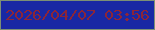 文字の大きさ：2、枠の色：7c9075、背景の色：1928a4、文字の色：8c2539 無料ブログパーツのブログ時計
