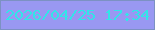 文字の大きさ：3、枠の色：7c91c3、背景の色：9998f2、文字の色：32e5e8 無料ブログパーツのブログ時計