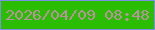 文字の大きさ：4、枠の色：7c91e6、背景の色：2bbd02、文字の色：bc90a3 無料ブログパーツのブログ時計