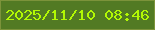 文字の大きさ：2、枠の色：7c933a、背景の色：527a23、文字の色：b2f804 無料ブログパーツのブログ時計