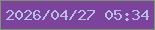 文字の大きさ：2、枠の色：7c9570、背景の色：7c439c、文字の色：b6bde7 無料ブログパーツのブログ時計