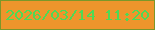 文字の大きさ：2、枠の色：7c9729、背景の色：ee952c、文字の色：4dd955 無料ブログパーツのブログ時計