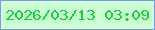 文字の大きさ：5、枠の色：7c97ed、背景の色：cdfdd3、文字の色：11d63b 無料ブログパーツのブログ時計
