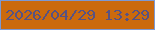 文字の大きさ：2、枠の色：7c99d4、背景の色：cb6a0d、文字の色：575283 無料ブログパーツのブログ時計