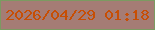文字の大きさ：3、枠の色：7c9a61、背景の色：a57c75、文字の色：c74e04 無料ブログパーツのブログ時計