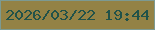 文字の大きさ：3、枠の色：7c9a92、背景の色：938245、文字の色：215249 無料ブログパーツのブログ時計