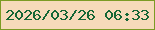文字の大きさ：5、枠の色：7c9b23、背景の色：f6dab9、文字の色：146635 無料ブログパーツのブログ時計