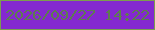 文字の大きさ：3、枠の色：7c9d4e、背景の色：8428d0、文字の色：5d7c50 無料ブログパーツのブログ時計