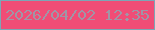 文字の大きさ：3、枠の色：7ca6b6、背景の色：f04d76、文字の色：a095a6 無料ブログパーツのブログ時計