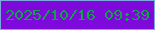 文字の大きさ：3、枠の色：7ca8df、背景の色：7d09db、文字の色：10a247 無料ブログパーツのブログ時計