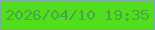 文字の大きさ：3、枠の色：7ca9a1、背景の色：51df1d、文字の色：4ca448 無料ブログパーツのブログ時計