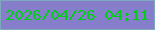 文字の大きさ：1、枠の色：7ca9bb、背景の色：867eca、文字の色：00cd17 無料ブログパーツのブログ時計