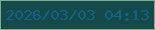 文字の大きさ：4、枠の色：7cac90、背景の色：164a4a、文字の色：146186 無料ブログパーツのブログ時計