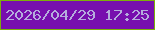 文字の大きさ：1、枠の色：7caf0a、背景の色：770fae、文字の色：b5acdd 無料ブログパーツのブログ時計