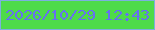 文字の大きさ：5、枠の色：7cb0de、背景の色：4edb49、文字の色：6670f1 無料ブログパーツのブログ時計