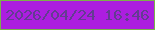 文字の大きさ：1、枠の色：7cb14b、背景の色：ac1ee0、文字の色：633c92 無料ブログパーツのブログ時計