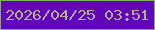 文字の大きさ：4、枠の色：7cb45b、背景の色：6105b9、文字の色：b2af92 無料ブログパーツのブログ時計
