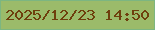 文字の大きさ：5、枠の色：7cb681、背景の色：9bbb6a、文字の色：6e3f0d 無料ブログパーツのブログ時計