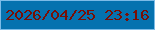 文字の大きさ：4、枠の色：7cbbe7、背景の色：0572af、文字の色：790f05 無料ブログパーツのブログ時計