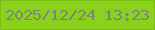 文字の大きさ：5、枠の色：7cbe11、背景の色：89d11b、文字の色：7d8a7b 無料ブログパーツのブログ時計