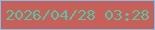 文字の大きさ：2、枠の色：7cc0f2、背景の色：c86059、文字の色：4ec6a8 無料ブログパーツのブログ時計
