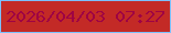 文字の大きさ：1、枠の色：7cc0ff、背景の色：c32a26、文字の色：9f0443 無料ブログパーツのブログ時計