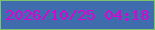 文字の大きさ：2、枠の色：7cc56f、背景の色：3e6cac、文字の色：dc02d3 無料ブログパーツのブログ時計