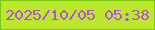 文字の大きさ：2、枠の色：7cc70b、背景の色：bbe82d、文字の色：b34fde 無料ブログパーツのブログ時計