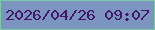 文字の大きさ：4、枠の色：7ccaa4、背景の色：7c94c0、文字の色：401867 無料ブログパーツのブログ時計