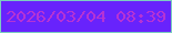 文字の大きさ：3、枠の色：7cccc0、背景の色：6823fc、文字の色：b533d4 無料ブログパーツのブログ時計