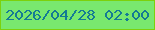 文字の大きさ：1、枠の色：7cd10d、背景の色：79e86f、文字の色：157b94 無料ブログパーツのブログ時計