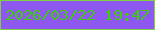 文字の大きさ：1、枠の色：7cd23d、背景の色：8e58f0、文字の色：3bcf08 無料ブログパーツのブログ時計