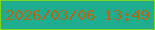 文字の大きさ：3、枠の色：7cd524、背景の色：1ead8f、文字の色：b46713 無料ブログパーツのブログ時計