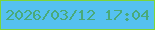 文字の大きさ：5、枠の色：7cd539、背景の色：55c1f0、文字の色：49aa79 無料ブログパーツのブログ時計