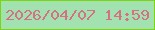 文字の大きさ：2、枠の色：7cd60d、背景の色：a2e2b1、文字の色：d47185 無料ブログパーツのブログ時計