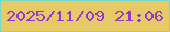 文字の大きさ：3、枠の色：7cd6c6、背景の色：e5ca65、文字の色：9734d2 無料ブログパーツのブログ時計